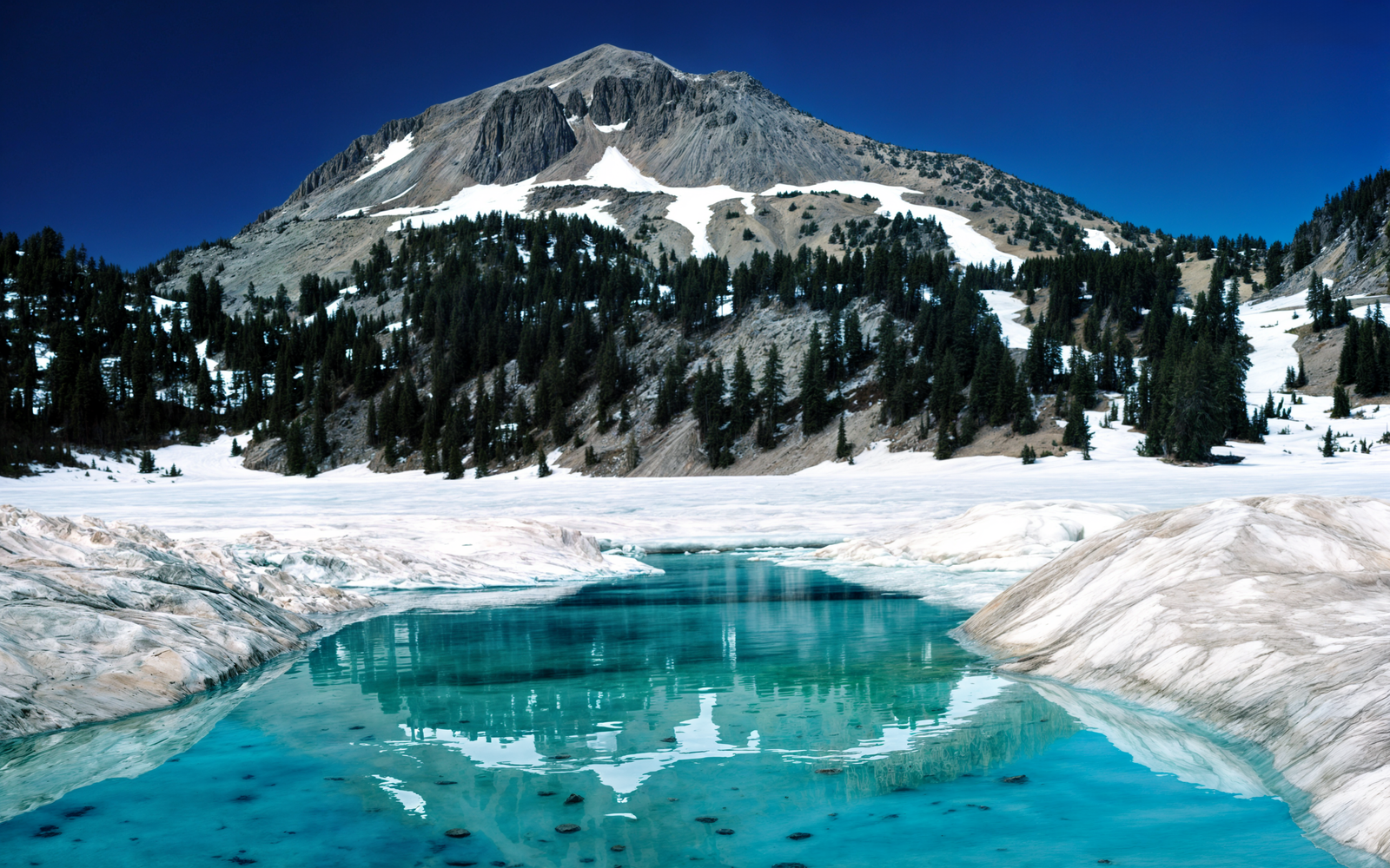 Panoramic alpine river valley in Lassen Volcanic National Park — Lassen Volcanic Adventure tour photo