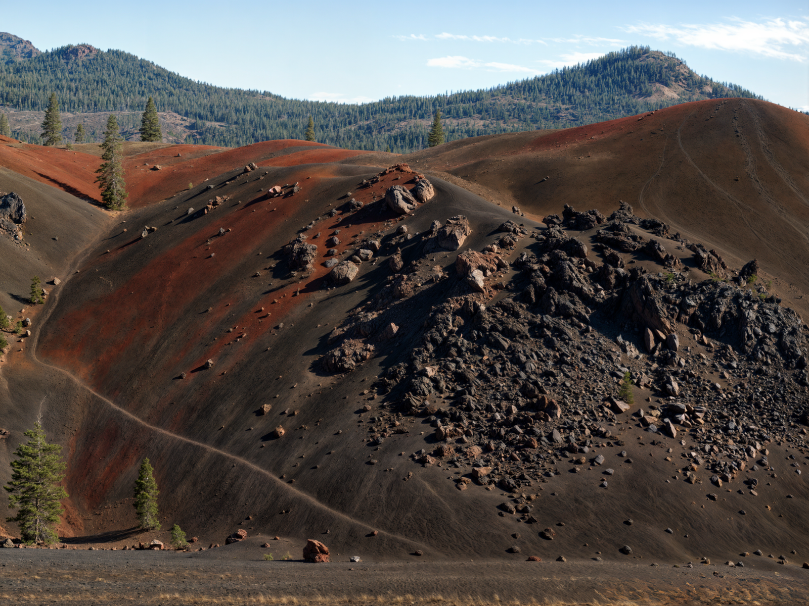 Aerial view of Cinder Cone volcano — Day 2 highlight of the Lassen Volcanic Adventure tour
